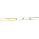 925 Silver Love Letter CZ L O V E Alphabet Bracelet