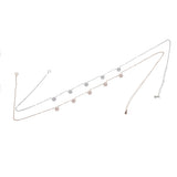 925 Silver Flower Charm Choker Necklace CZ Dainty Chain Women Girl Gift