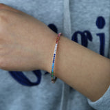 Rainbow Cz Bangle Bracelet For Women Charm Jewelry