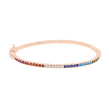 Rainbow Cz Bangle Bracelet For Women Charm Jewelry