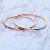 Rainbow Cz Bangle Bracelet For Women Charm Jewelry