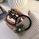2023 Cartoon Bear Rhinestone Heart Hair Rope