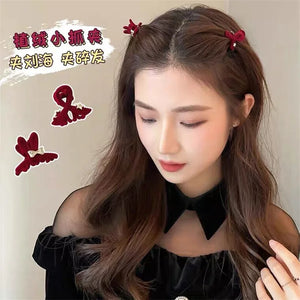 2023 New Year's Red Rabbit Ears Hairpin