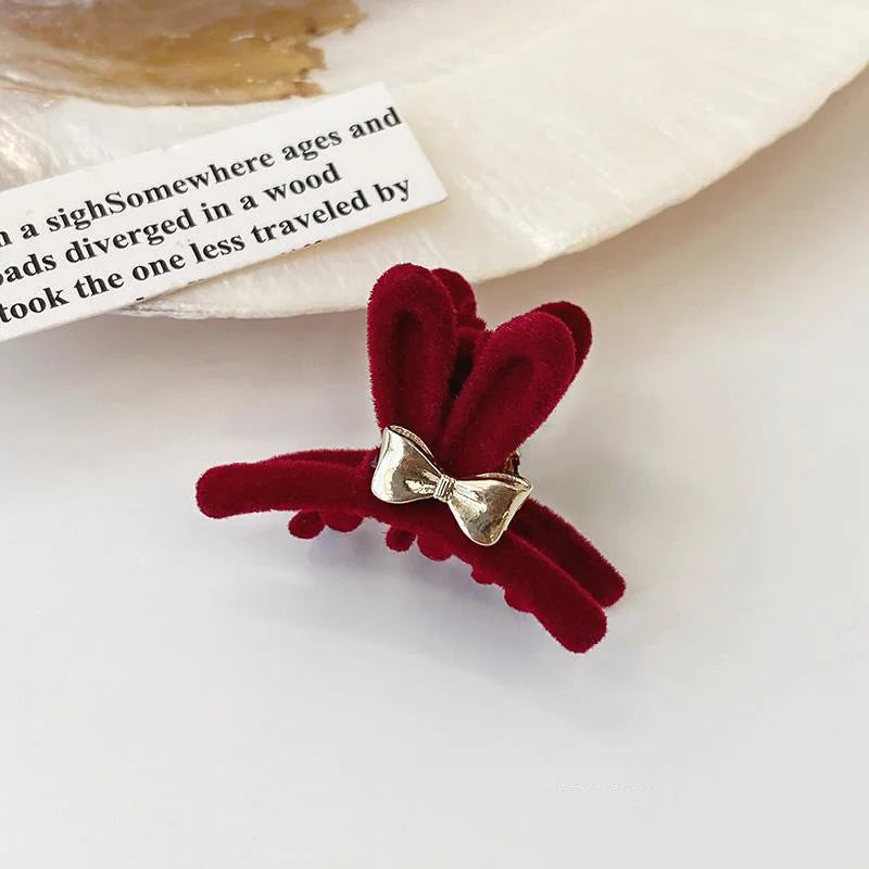 2023 New Year's Red Rabbit Ears Hairpin