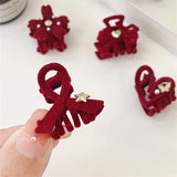 2023 New Year's Red Rabbit Ears Hairpin