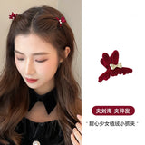 2023 New Year's Red Rabbit Ears Hairpin