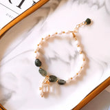 New Pearl Purple Crystal Bracelet Sweet Lucky Bangle Gift Girlfriend Female