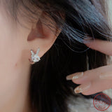 925 Sterling Silver Rabbit Earrings - High-Quality Jewelry