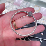 925 Silver Crown Letter O Bracelet for DIY Women's Jewelry