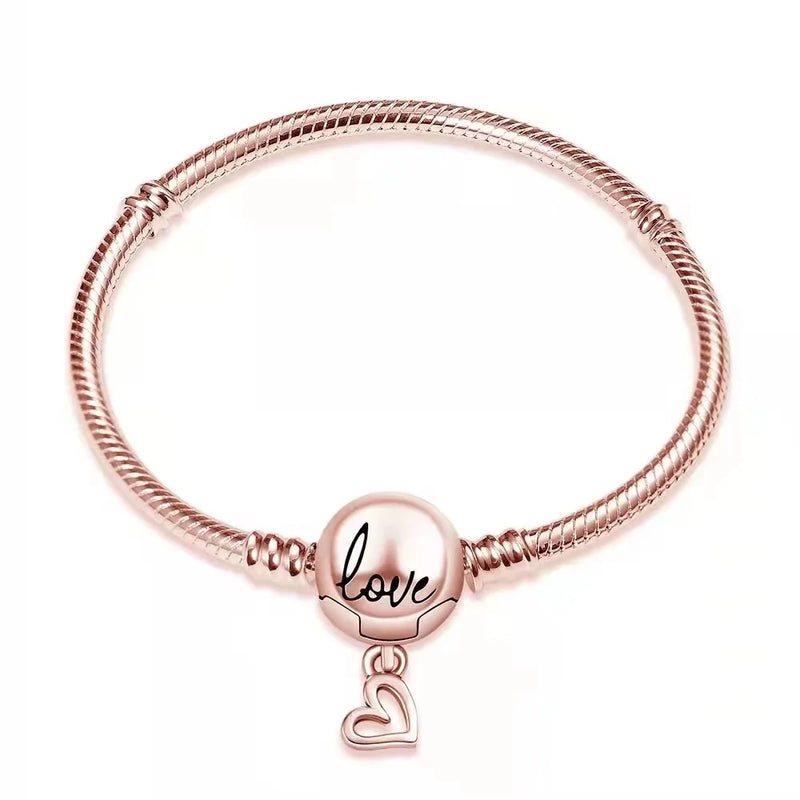 925 Silver Crown Letter O Bracelet for DIY Women's Jewelry