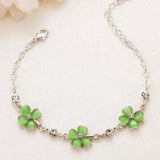Charm Flower Chain Bracelet 4 Colors For Women