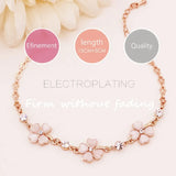 Charm Flower Chain Bracelet 4 Colors For Women
