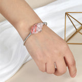 Crystal Stone Weave Bracelet Vintage Copper Cuff Pulseira