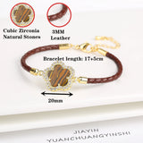 Zirconia Stone Flower Bracelet for Women Party Jewelry