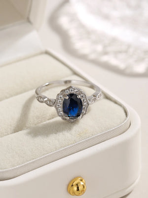 S925 Sterling Silver Spinel High Ring for Women