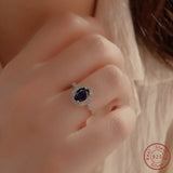 S925 Sterling Silver Spinel High Ring for Women