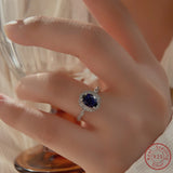S925 Sterling Silver Spinel High Ring for Women