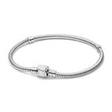 European Snake Chain Bangle Heart Leaf Clip Bracelet Kit