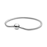 European Snake Chain Bangle Heart Leaf Clip Bracelet Kit