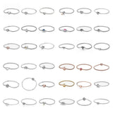 European Snake Chain Bangle Heart Leaf Clip Bracelet Kit