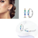 925 Silver Zircon Colorful Earrings Anniversary Gift