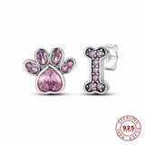 925 Silver Zircon Colorful Earrings Anniversary Gift