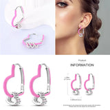 925 Sterling Silver Butterfly Hoop Earrings for Women