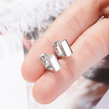 925 Silver Square Hoop Earrings For Women