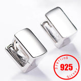 925 Silver Square Hoop Earrings For Women