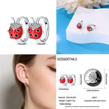 925 Sterling Silver Hoop Earrings Pave CZ U Shape Zircon Sparkling