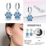925 Sterling Silver Hoop Earrings Pave CZ U Shape Zircon Sparkling
