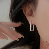 Japan Korea 925 Silver Cubic Earrings Wedding Jewelry