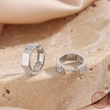Japan & South Korea 100% 925 Pure Silver Zircon Earrings