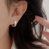 Japan & South Korea 100% 925 Pure Silver Zircon Earrings