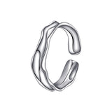Japanese & Korean 925 Sterling Silver Irregular Opening Ring