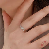 Japanese & Korean 925 Sterling Silver Irregular Opening Ring