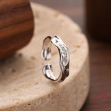 Japanese & Korean 925 Sterling Silver Irregular Opening Ring