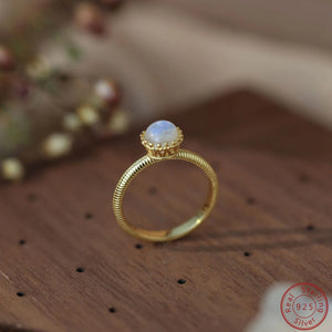 Moonstone Ring for Women 925 Silver - Elegant Handcrafted Jewelry