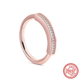 925 Silver Butterfly Crown Double Zircon Rings for Women