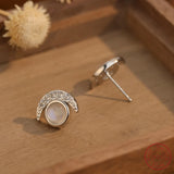 Moonstone Sterling Silver Earrings Women's Jewelry