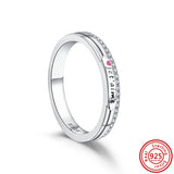 925 Silver Eternal Love Wave Heart Zircon Ring