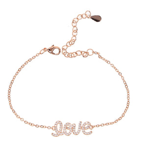Lovely GIRL CZ Crystal Charm Bracelet - Wedding Gift