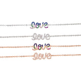 Lovely GIRL CZ Crystal Charm Bracelet - Wedding Gift