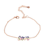 Lovely GIRL CZ Crystal Charm Bracelet - Wedding Gift