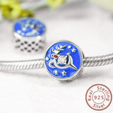 Pattern Unicorn DIY Bracelet 925 Sterling Silver Beaded