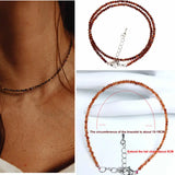 Boho 2mm Crystal Quartz Necklace Bracelet Chain Ladies Jewelry