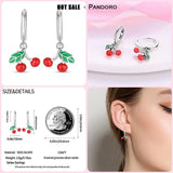 925 Silver Daisy Heart Butterfly Drop Earrings
