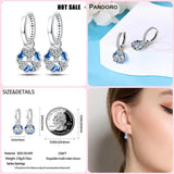 925 Silver Daisy Heart Butterfly Drop Earrings