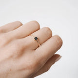 Stone Women Engagement Ring 925 Silver Dainty Stacking Single Stone