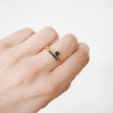 Stone Women Engagement Ring 925 Silver Dainty Stacking Single Stone